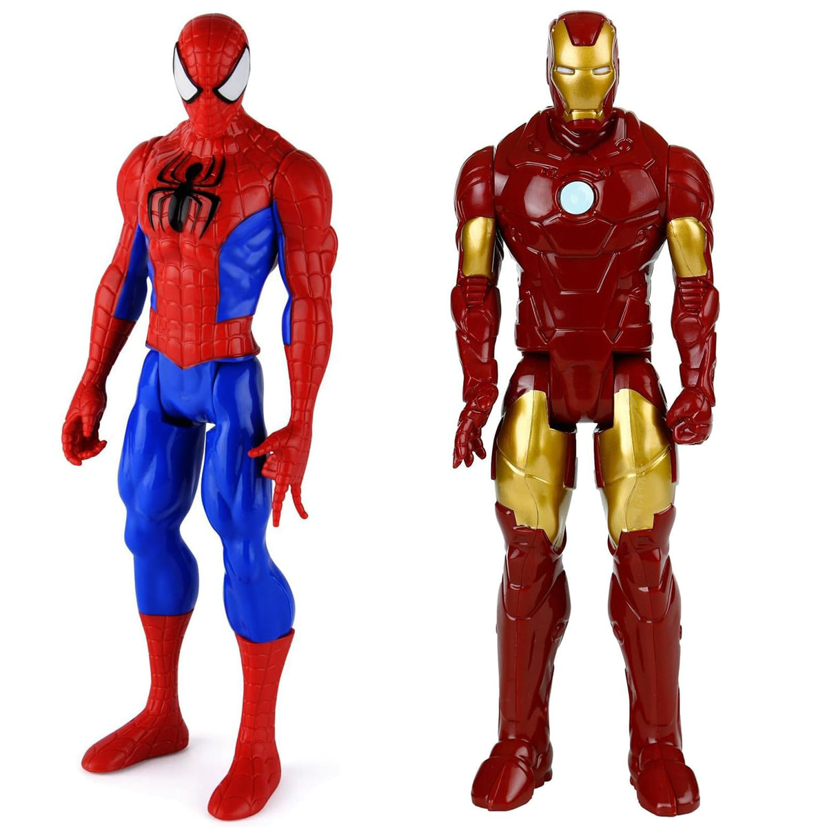 MPMIYVX 2PCS Superhero Action Figures Set, 12 Inch Movable Joints PVC Collectible Toys, Spider Hero & Armored Hero Figures for F