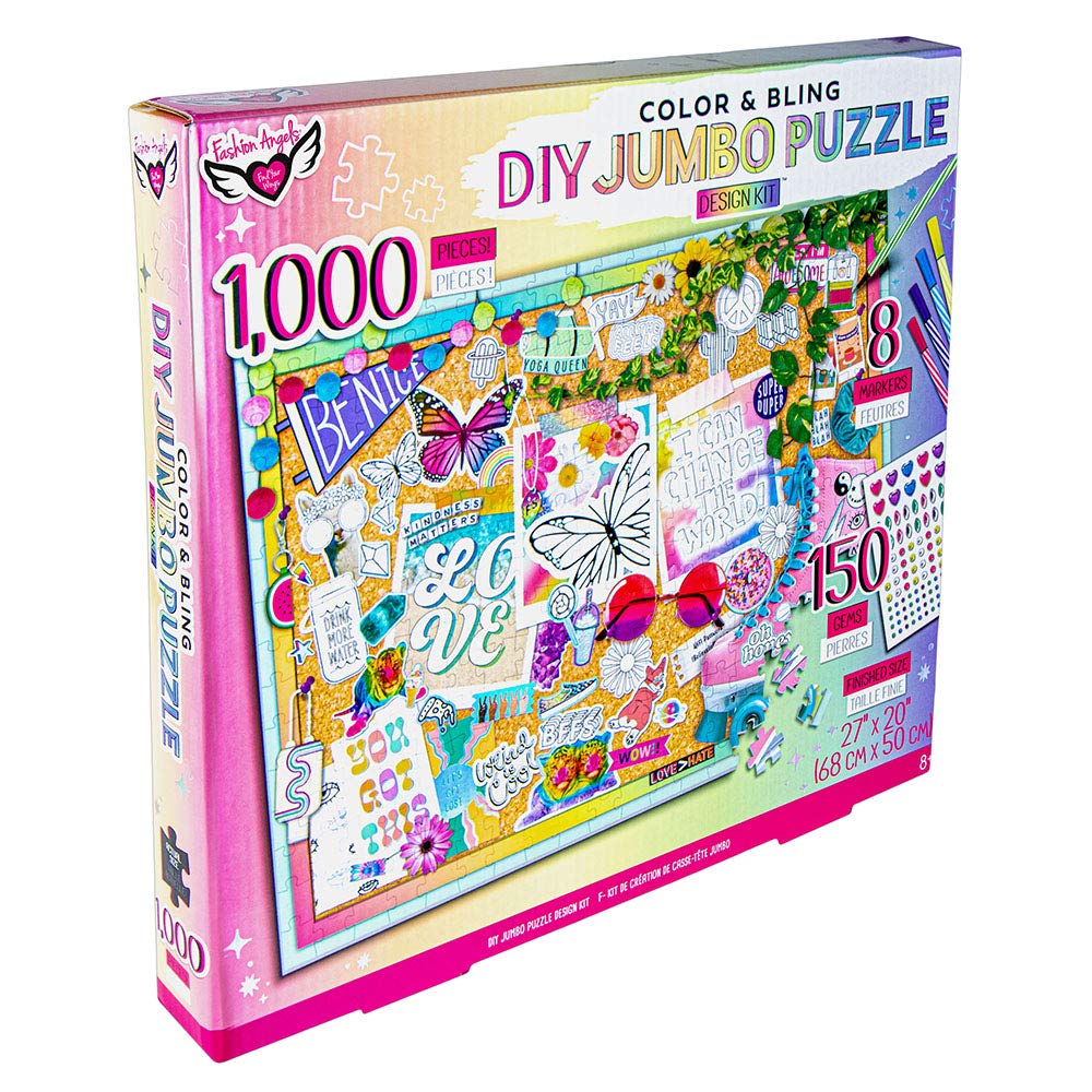 Fashion Angels Color & Bling Jumbo 1000 Piece Jigsaw Puzzle Design Kit