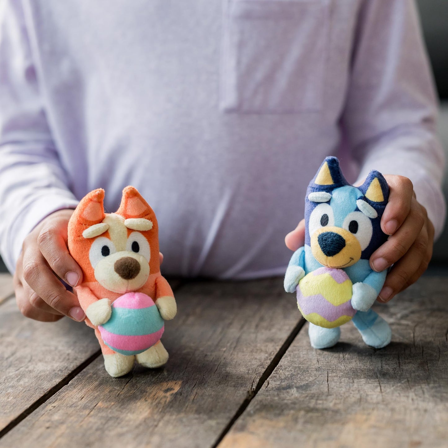Animal Adventure | Bluey | 4” Collectible Palm Plush Bluey | Electronic Sound