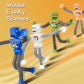 YAYOSUE 4PCS Telescopic Robot Suction Cup Toy - Shape Changing Fidget Toys, Plastic, Robot Color, Model SUN-001, Perfect for Kids