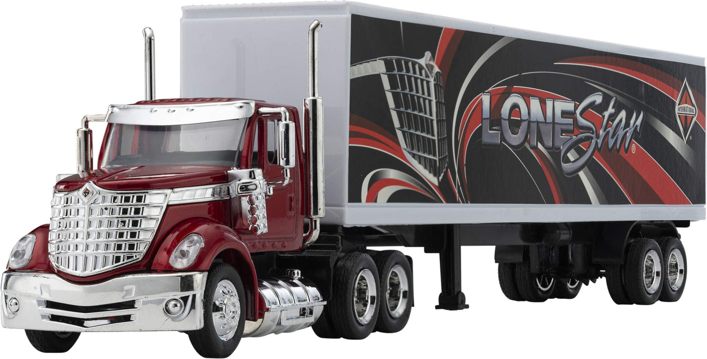 Wheel Master International Lonestar Tractor Trailer Play Toy Truck - Multicolor Metal, Realistic Design with Openable Doors for Kids