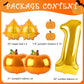 Dripykiaa 5Pcs Pumpkin First Balloon 40'' Gold One Year Old Balloon Set For First Birthday Fall Birthday Decorations Maple Leave