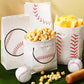 Watersay 50 Pcs Baseball Goodie Gift Bags Bulk 12 x 6 x 4 Inch 8 lb Baseball Team Party Favor Bags Sports Themed Kraft Paper San