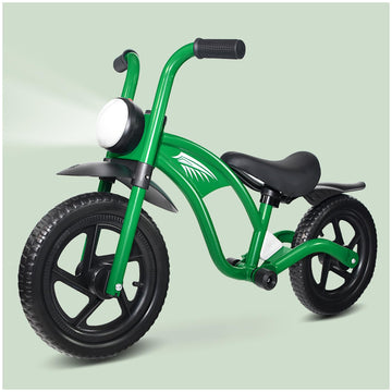 Kriddo Kids Balance Bike For 2-5 Years, With Front Light, Upgraded Tires For All Terrain, Upgraded Bearing For Smooth And Stable Riding, Front And Rear Fenders, Adjustable Seat, Green