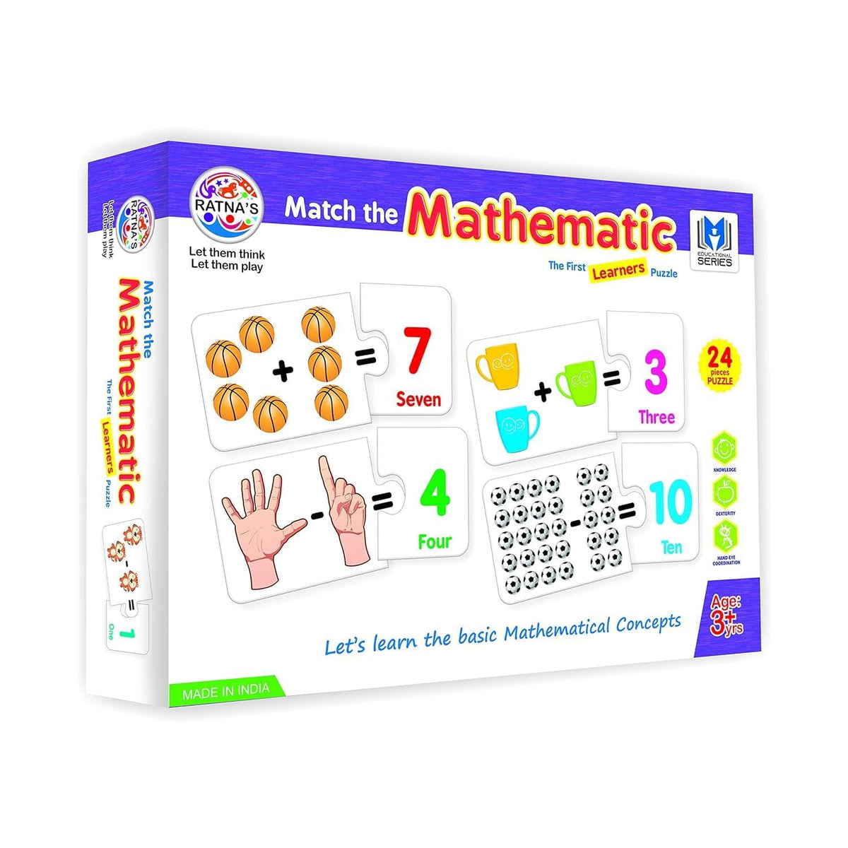 Space Enterprise Educational Jigsaw Puzzle Range (Match The Mathematic) Toy for Kids (Multicolor)