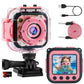 Prograce Kids Waterproof Camera Girls - Kids Video Camera Underwater 1080P Hd Children Camcorder Digital Camera For Girls Holida