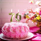 Bailym 70th Birthday Candles, Gold Number 70 Cake Toppers, 1.3 Inch, Synthetic Wax Party Decorations