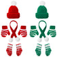 12 Pcs Christmas Elf Accessories Clothes For Elf Doll Christmas Elf Kit Includes Elf Doll Hats, Socks, Gloves, Scarf Sets For Christmas Elf Dolls Costume Decoration, Doll Is Not Included (Cute Style)