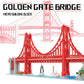 HONLANCH Micro Building Blocks Set - Golden Gate Bridge, 3800 Pieces, Plastic, One Size, Model JM20804, Landmark Architecture Gift