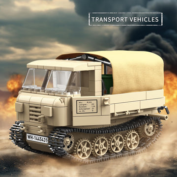 Ww2 Panther Medium Tank & Rso Tractor Vehicle Building Blocks, Compatible With Lego Military Set, Great Army Gift For Kids And T