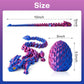 FYEFKJSA 3D Printed Dragon Eggs with Dragon Inside - 12Inch Articulated Fidget 3D Printed Animals  Interesting Decorative Gift  Easter Basket Essentials Stuffers (Laser Purple)