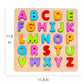 BOBY Wooden Alphabet Puzzle Toys - ABC & Number Puzzle for Toddlers 18+ Months, Multi-Colored Educational Gift, Model SR-29004