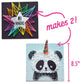 Craft-tastic - String Art - Craft Kit Makes 2 Large String Art Canvases - Pandacorn Edition