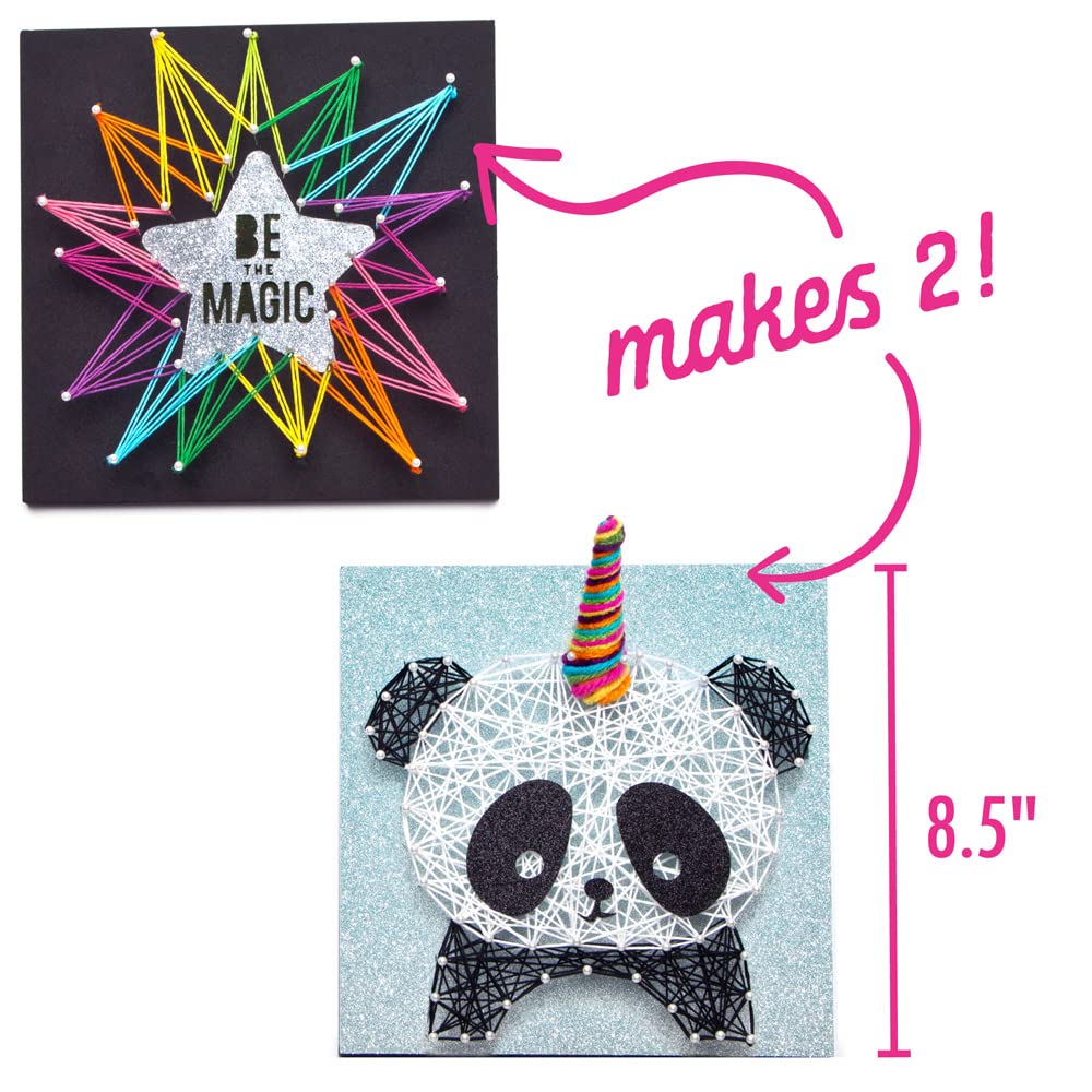 Craft-tastic - String Art - Craft Kit Makes 2 Large String Art Canvases - Pandacorn Edition