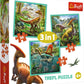 Trefl 3In1 Jigsaw Puzzle The Extraordinary World Of Dinosaur Print, Diy Puzzle, Creative Fun, Classic Puzzle For Adults And Children From 4 Years Old