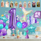 Msmancy Mermaid Birthday Decorations For Girls, 25Pcs Mermaid Party Supplies Set With Mermaid Tail, Shell, Star, Latex Balloons