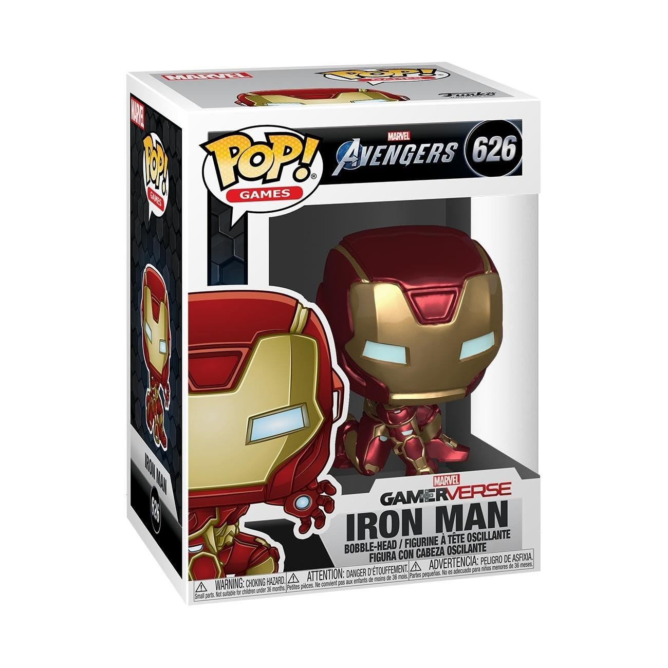 Funko Pop! Marvel Iron Man (Stark Tech Suit) Vinyl Figure, Standard Size, Multicolor, Model 47756