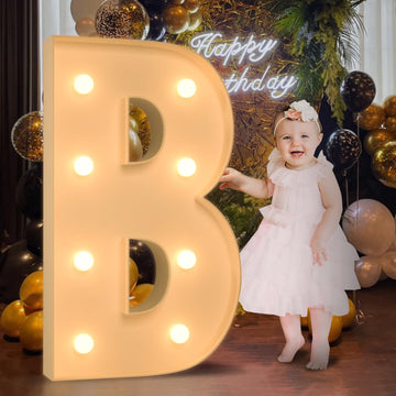 3Ft Marquee Light Up Letters, Large Marquee Letters B For Party Decorations, Big Baby Letters For Baby Shower Birthday Party Dec