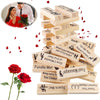 Donciety 48 Pcs Wooden Tumble Tower Blocks Game, Couples Games For Adults Valentine Stacking Blocks Game Stacking Wooden Block G
