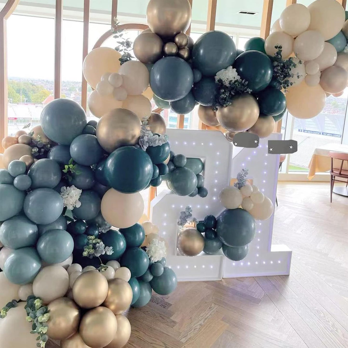 Partywoo Petrol Blue Balloons, 50 Pcs 12 Inch Boho Blue Balloons, Retro Blue Balloons For Balloon Garland Or Balloon Arch As Birthday Decorations, Party Decorations, Wedding Decorations, Blue-F36