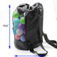 SEW UR LIFE Large Beach Toys Mesh Black Bag,Adjustable Shoulder Strap, Drawstring, Beach Toy Bag For Children Used in Beach, Swi