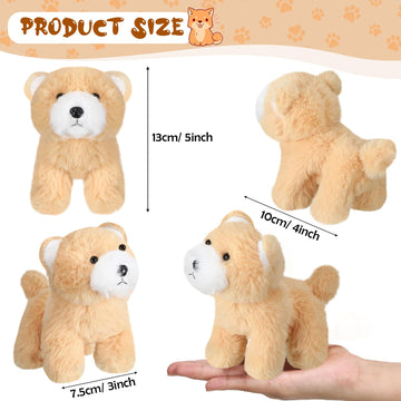 Sumind 8 Pieces Plush Dogs 5 Inch Stuffed Animals Bulk Assorted Cute Stuffed Dogs Small Animal Plush Toys For Girls Boys Graduation Valentine School Classroom Party Supplies Favors(Standing Dog)
