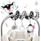 Car Seat Toys For Babies 0-6 Months Boy&Girl, Carseat Toys Hanging Black And White High Contrast Toy For Baby 0-3 Months, Spiral