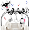 Car Seat Toys For Babies 0-6 Months Boy&Girl, Carseat Toys Hanging Black And White High Contrast Toy For Baby 0-3 Months, Spiral
