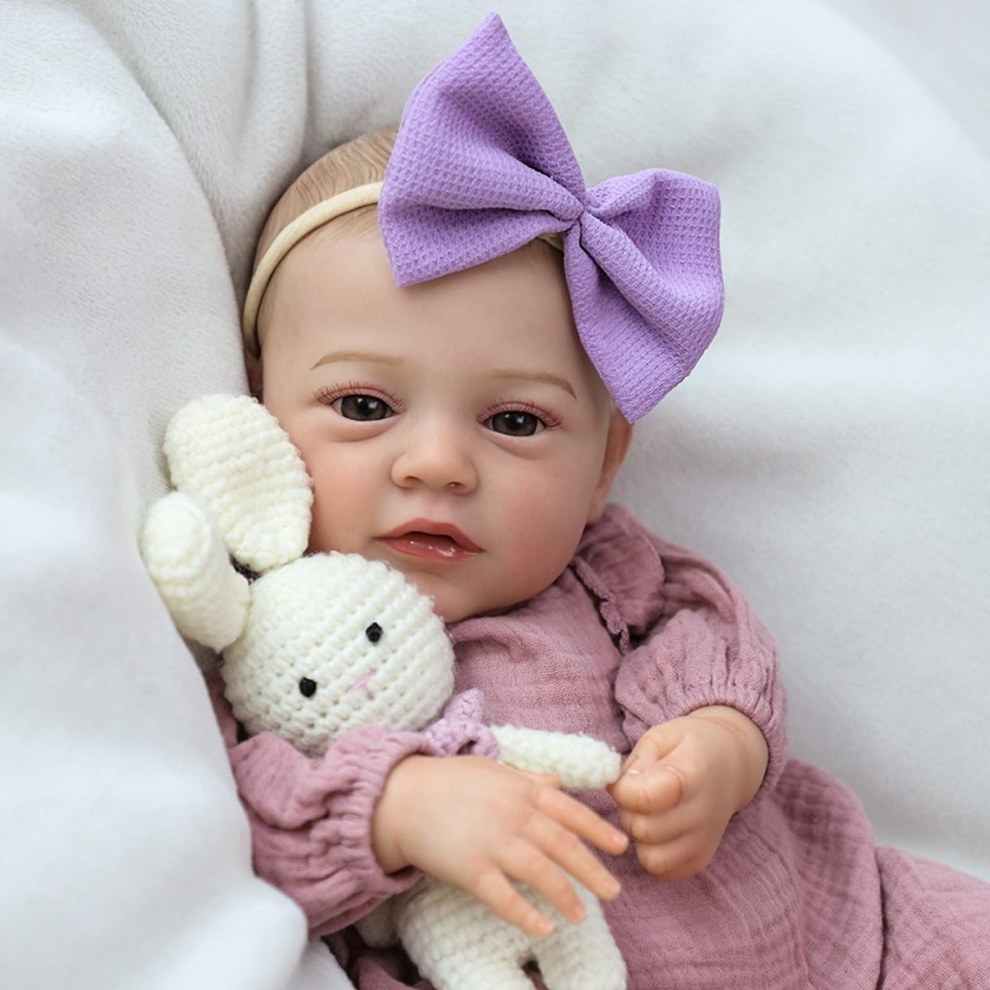 Scom Realistic Reborn Baby Dolls - 18 Inch Real Life Baby Girl, Newborn Doll With Full Body Vinyl, Lifelike Baby With Anatomical