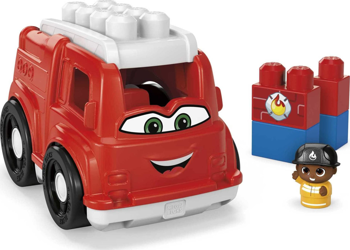 Mega Bloks First Builders Freddy Fire Truck Gcx09, Building Toys For Toddlers (6 Pieces)