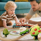 Lehoo Castle Wooden Train Set for Toddlers, Wooden Track & Farm Animals, Medium Size, Ideal Gift for 3-4 Year Old Boys