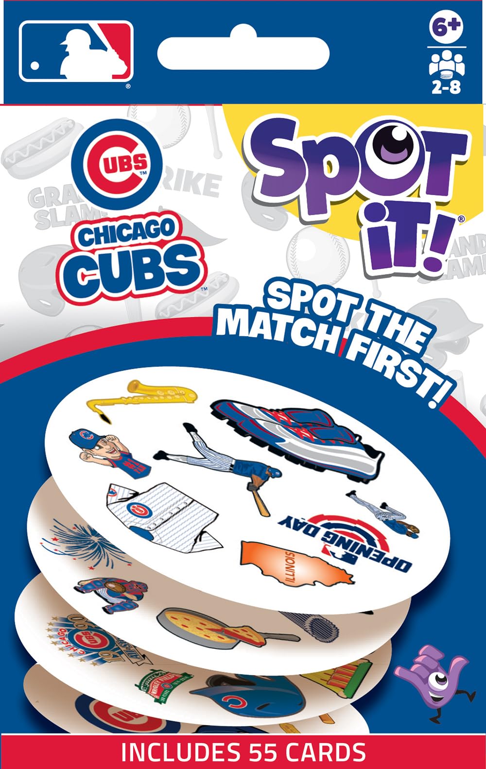 MasterPieces Chicago Cubs Spot It! Cardboard Game - One Size, Multi-Color, Model 41759