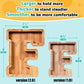SummiDate Wooden Letter Piggy Bank| Piggy Bank for Boys Girls Toddler| Alphabet F Money Bank| Coin Bank Birthday Gift for Kids|Birthday Gift for Kids (F)