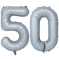 40 In Matte Gray Number Balloons Helium Foil Mylar Balloon Birthday Party Banquet Decoration 50