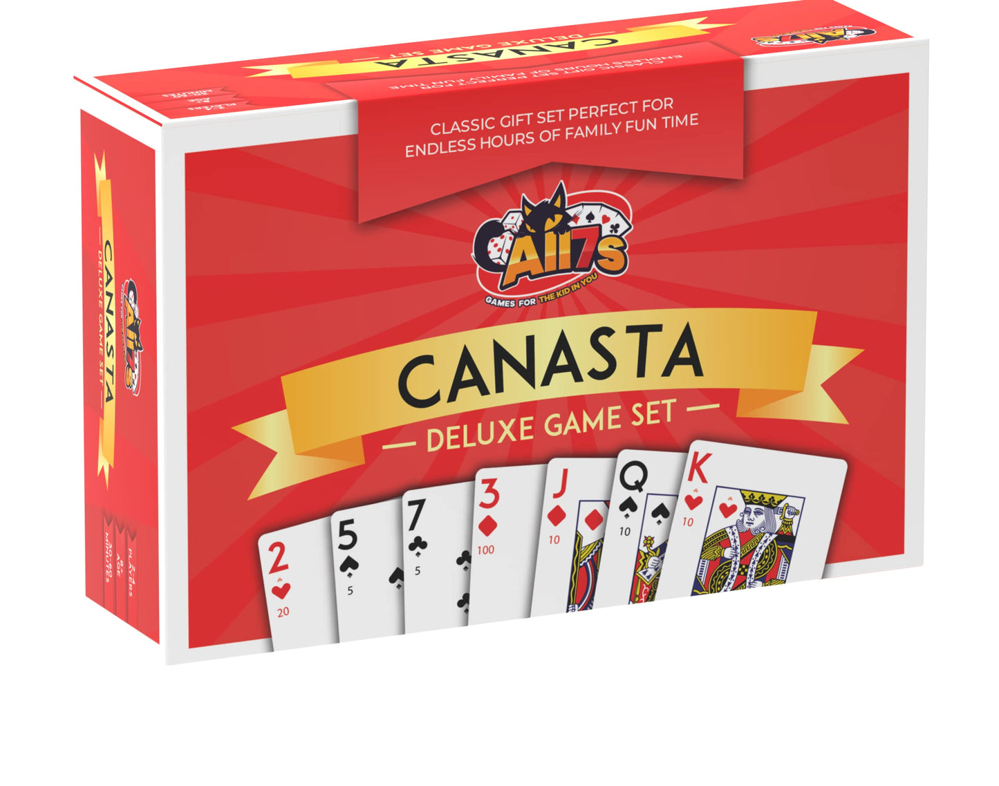 All7s Deluxe Canasta Game Set - Classic Card Game for 2+ Players, Ideal Gift, Nostalgic Fun, Deluxe Edition, Your Mom's Favorite Gift