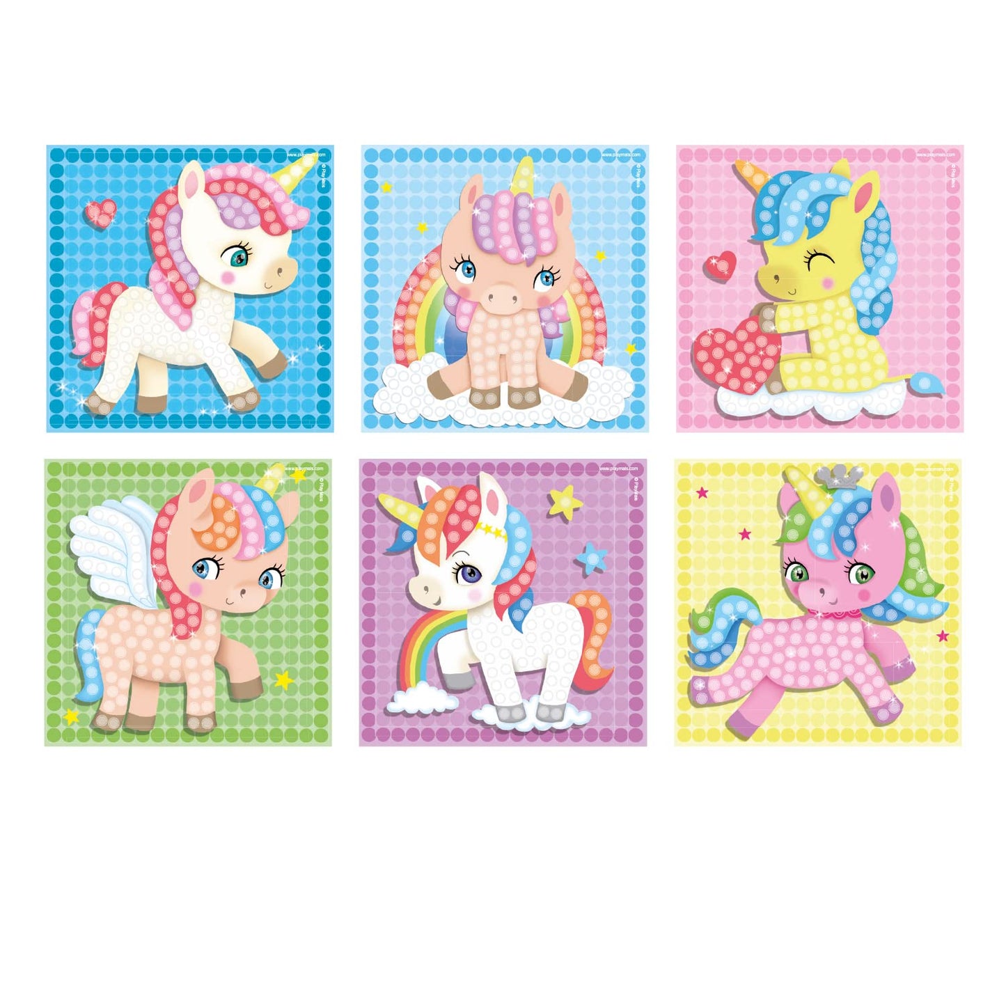 PlayMais Mosaic Dream Unicorn Creative Craft kit for Girls & Boys from 3 Years I 2300 PlayMais & 6 Mosaic templates with Unicorn