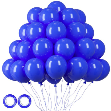 Voircoloria 105Pcs Royal Blue Balloons 12Inch Party Balloons For Birthday Graduation Baby Shower Anniversary Nautical Party Deco