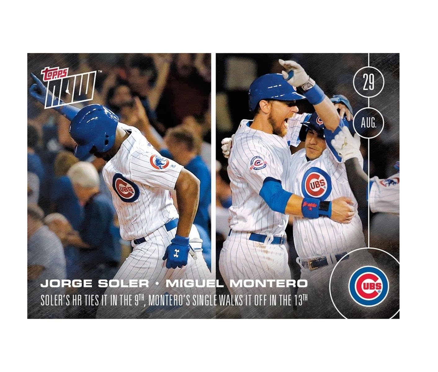 Mlb Chicago Cubs Sole, Montero #407 Topps Now Trading Card