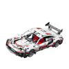 Sosuy Building-Block Race-Car Set  1:18 Technical Model Kit 586 Pcs DIY White Pull-Back Toy for Boy Girl Kid Age 6+ Year  Birthday Gift for Teen mature-themed Display  Speed Super Sports Cars Bricks Icons
