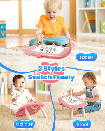 Seimome Magnetic Drawing Board, Toddler Girl Toys For 1-2 Year Old, Doodle Board Pad Learning And Educational Kids Toys For 1 2