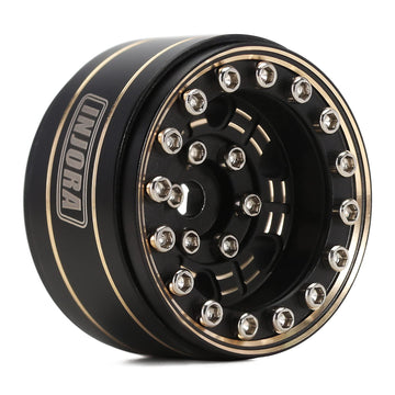 INJORA Brass 1.0 Beadlock Wheel- Negative Offset 3.15mm Wheels for 1/18 TRX4M SCX24 Gladiator Bronco C10 JLU Deadbolt Axial 1/24