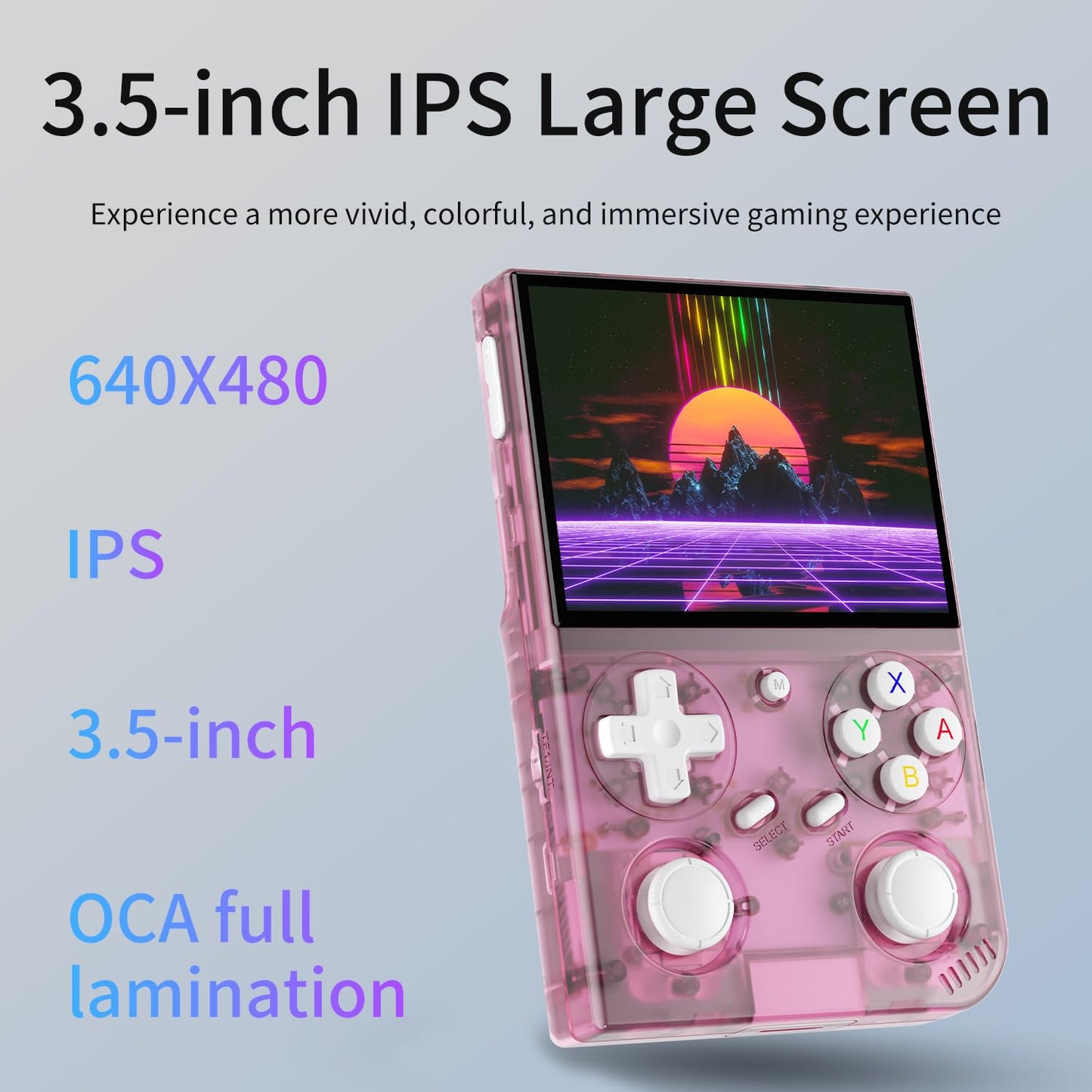 G350 Retro Handheld Game Console , G350 Retro Gaming Console 3.5 IPS Screen Linux System Built-in 64G TF Card 20+Emulators Pre