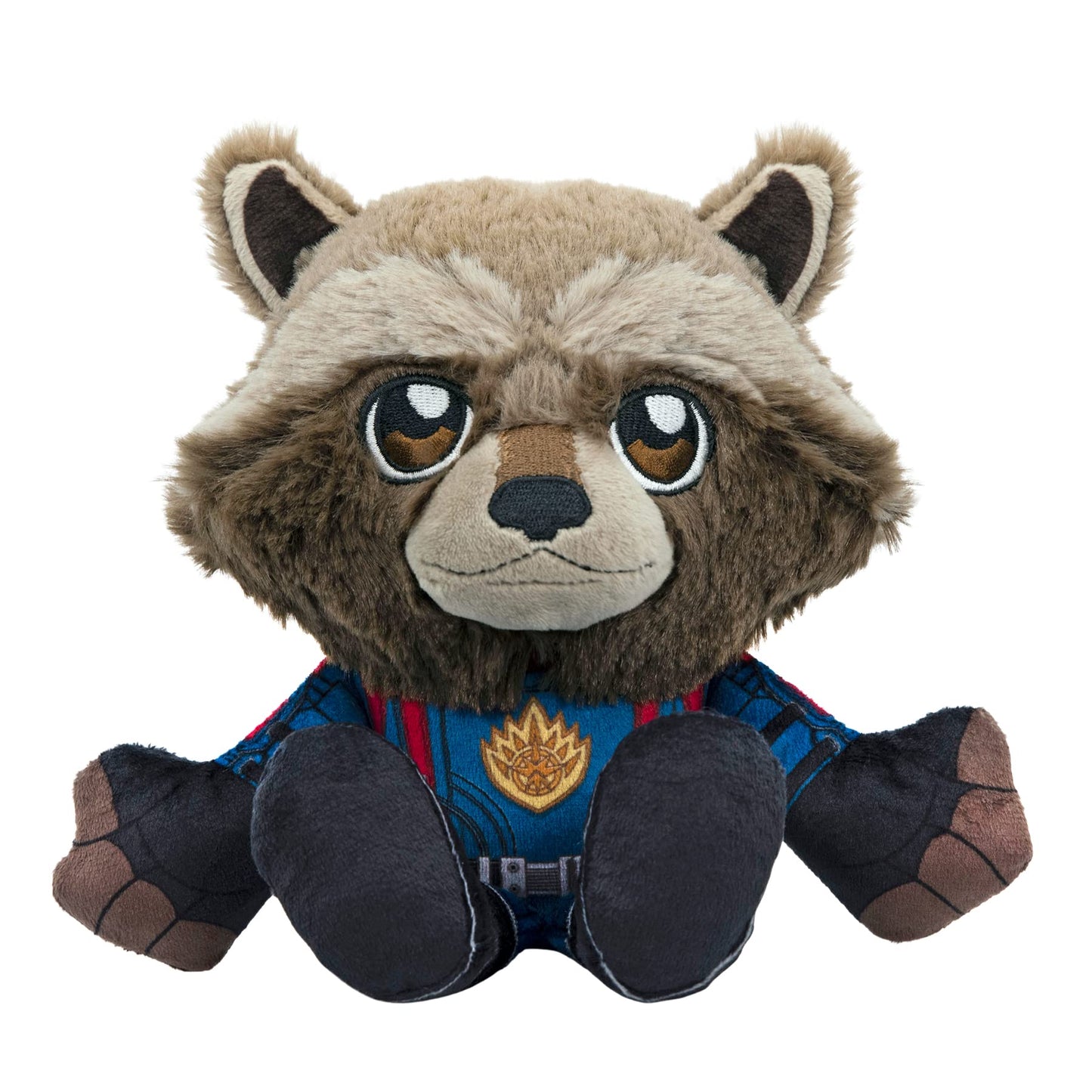 Bleacher Creatures Marvel Rocket Raccoon Plush Toy - 8" Soft Chibi, Crystal Velboa Polyester, Cute Sitting Design