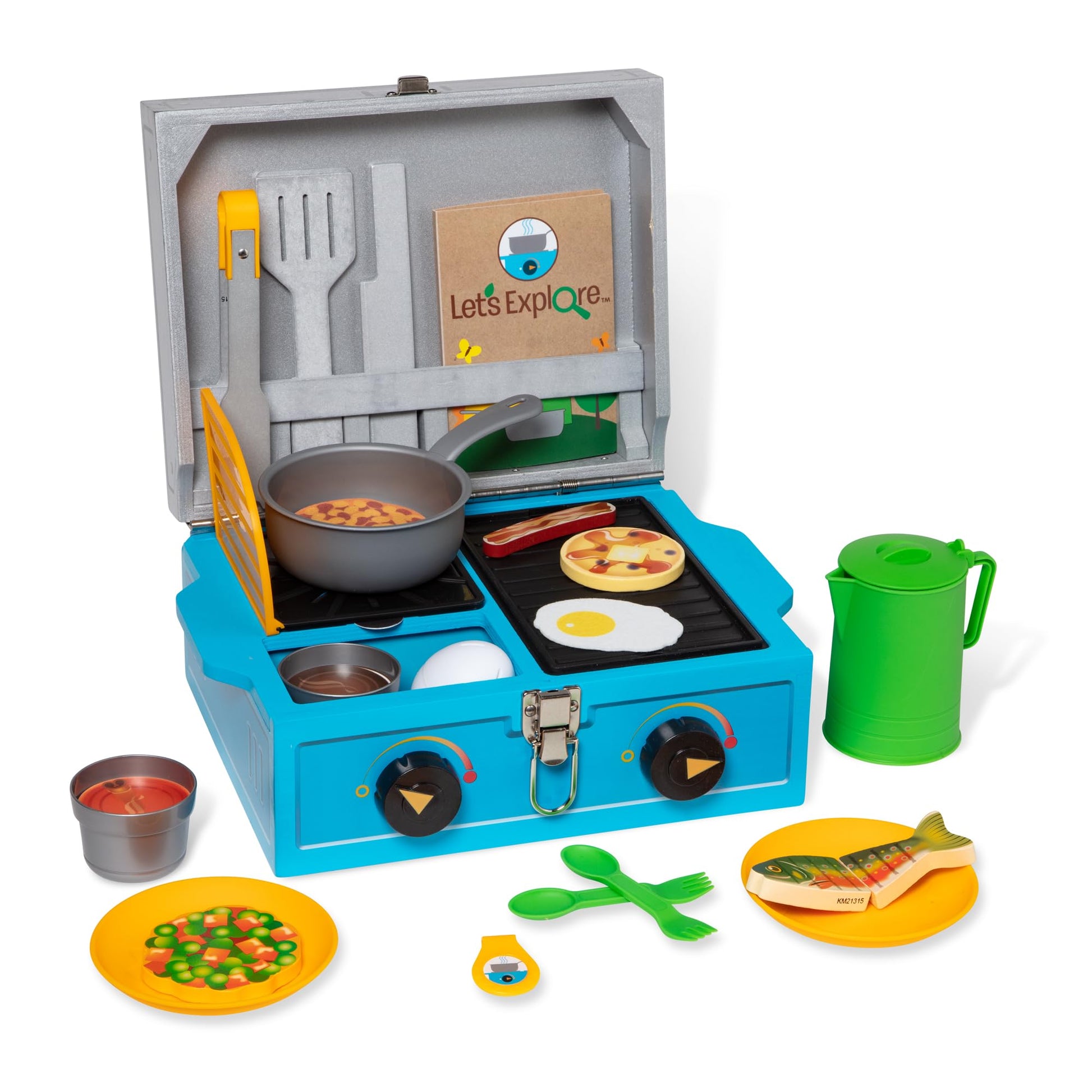Melissa & Doug Lets Explore Camp Stove Play Set - 24 Pieces - FSC Certified
