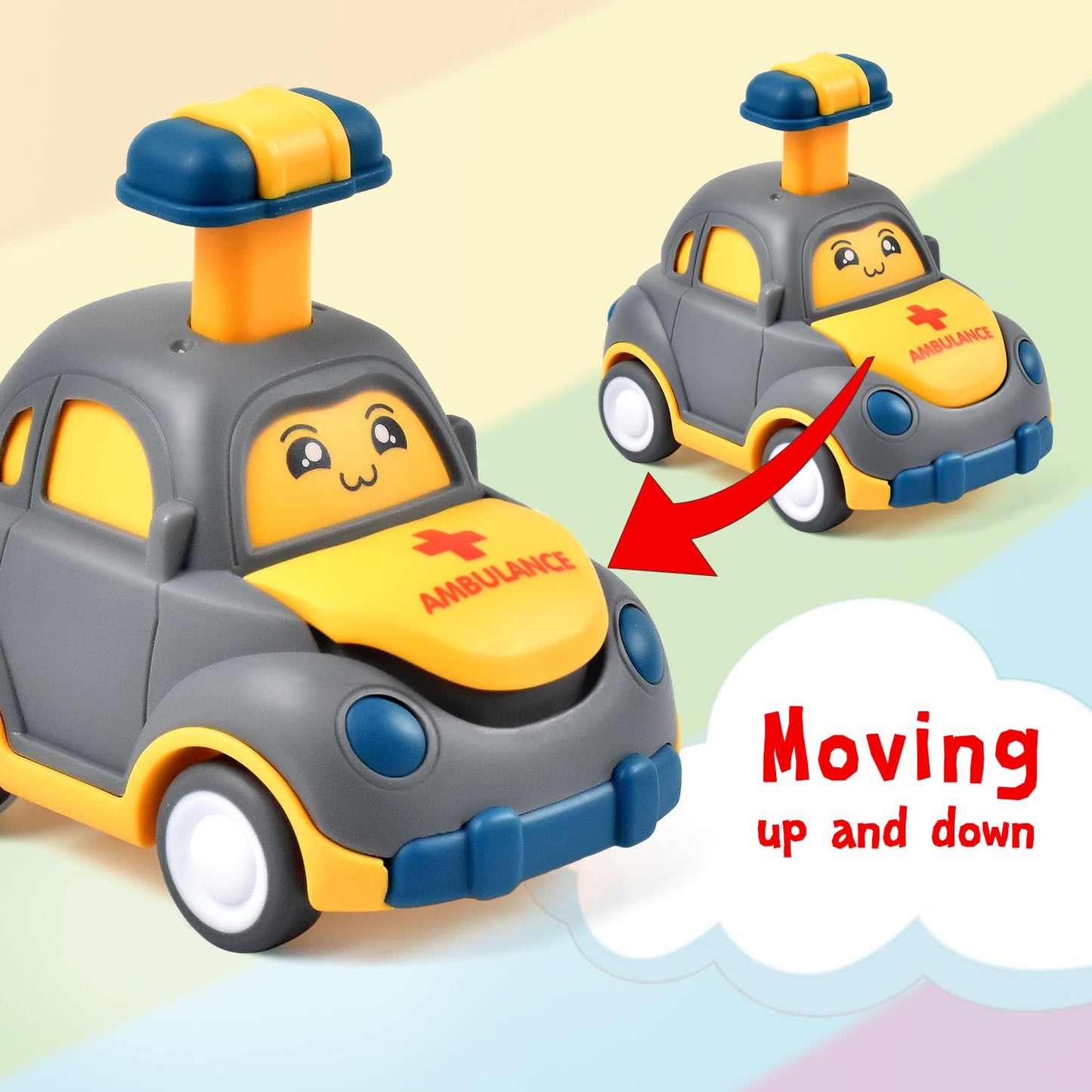 Soi-Meme Car Toys For Toddlers 1 2 3 Year Old Boy Girl First Birthday Gifts For Toddler Toys Age 1 2 3 Year Old Boy Birthday Gif