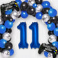 Navy Blue Video Game Party Supplies Boys 11Th Birthday Party Decorations- 2 Packs Game On Balloons With Dark Blue Number 11 Ball