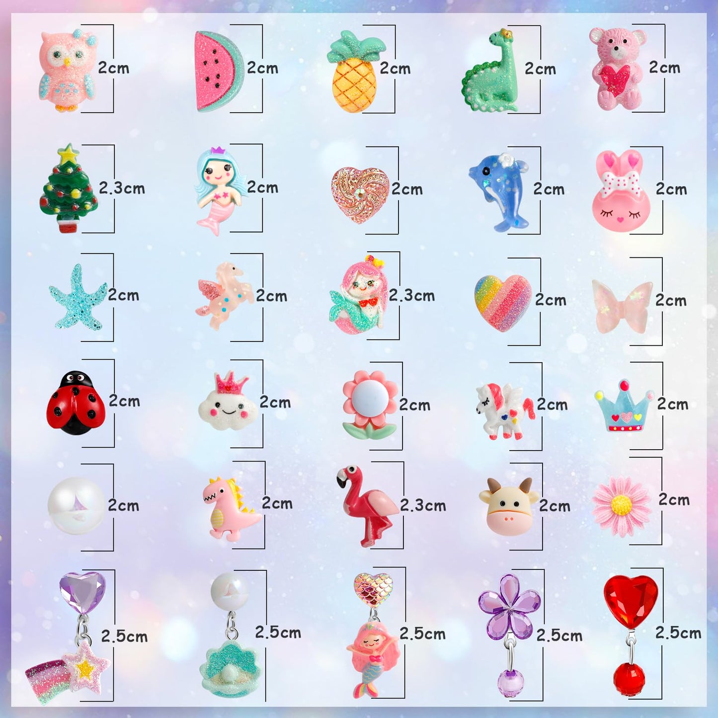 Clip On Earrings For Girls, 12/30 Pairs Hypoallergenic Kids Earrings, Cute And Great Gifts For Girls 4-12 (30-Pair Of Clip On Ea