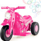 Olakids Kids Motorcycle, 6V Electric Ride On Car With Automatic Bubble Function, Foot Pedal, Headlight, Music, 3 Anti-Skip Wheels Vehicle For Children, Toddler Ages 3+