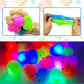 AMENON 24 Pack Easter Basket Stuffers Chick Duck LED Puffer Balls Easter Eggs Filled Light Up Squeeze Sensory Ball Stress Relief