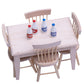 Taponukea Miniature Dollhouse Furniture And Accessories 1 12 Scale Dollhouse Miniature Furniture Wooden Dining Table Chair Bottl